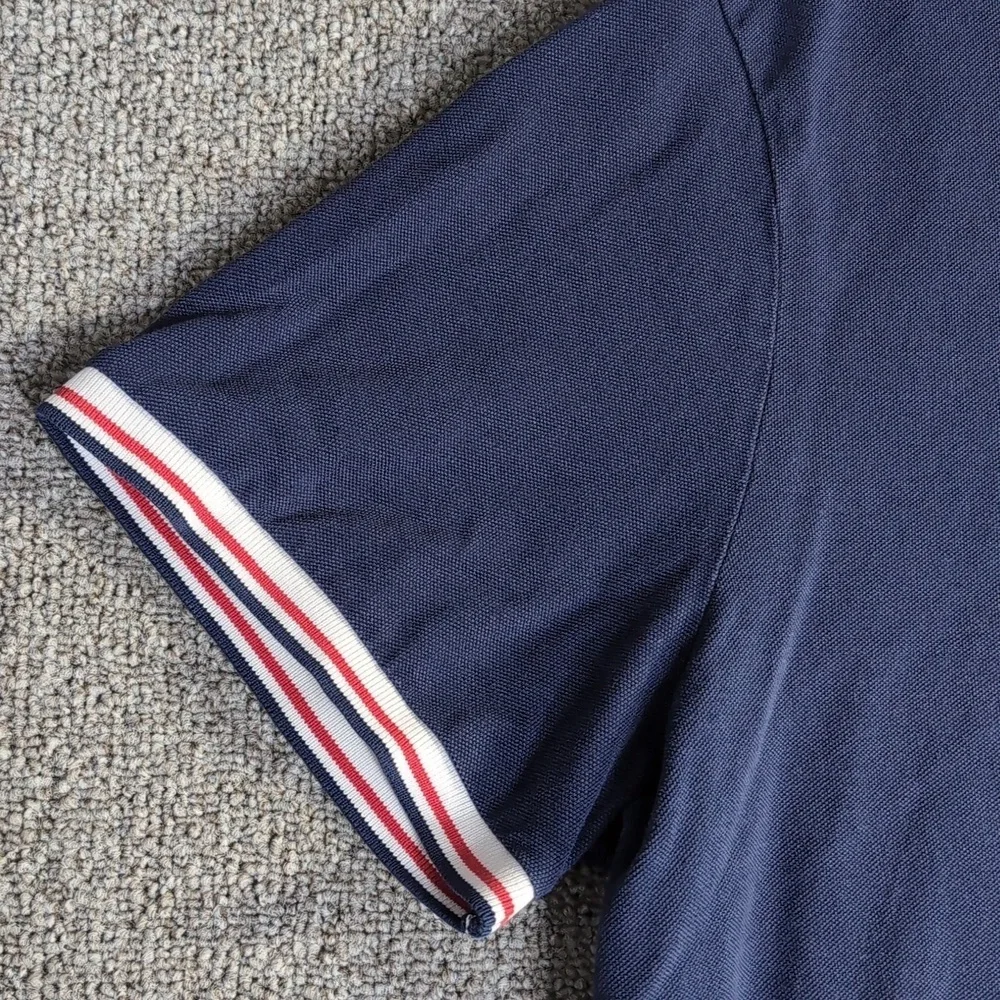 Polo Ralph Lauren Big Pony Ringer Polo Size XL in Navy Blue With Red/White/Blue